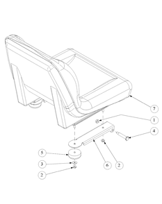 Seat Assembly Diagram and Parts List for Z-WING48 53AI5BBY750-23HP-OHV Cub Cadet Lawn Tractor